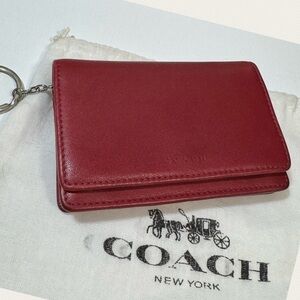 Vintage Coach Red Bedford Multi-Function Purse Wallet 6994